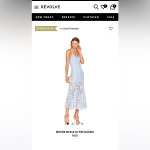 NBD Light Blue Lace Midi Dress
